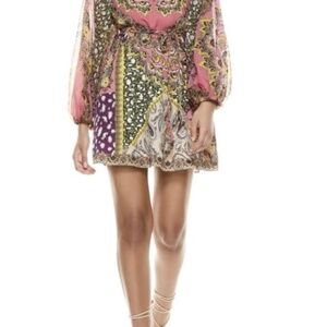 Alice + Olivia Lillian Paisley Mini Dress Size 2